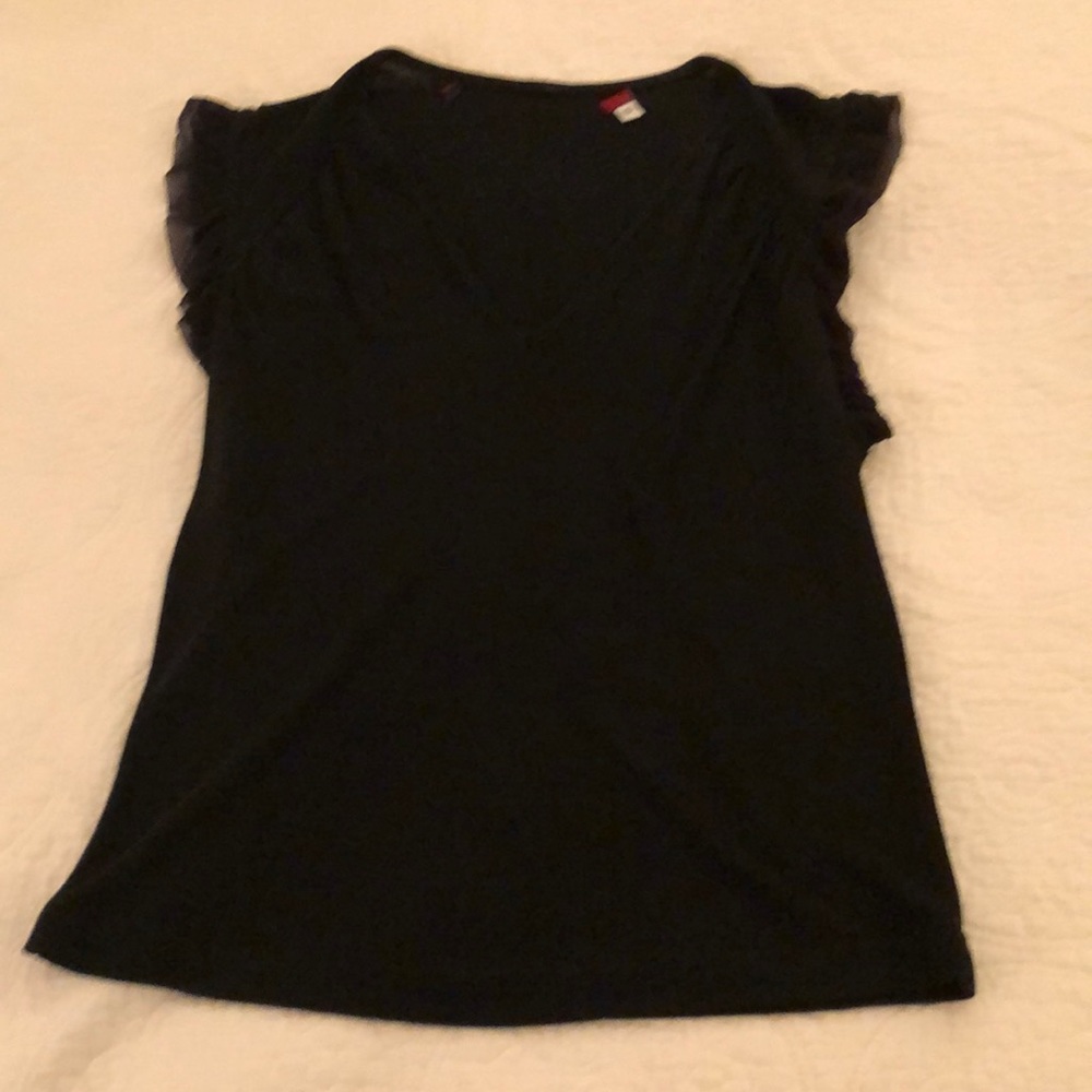 Designer Label (Removed) Black Viscose Tank